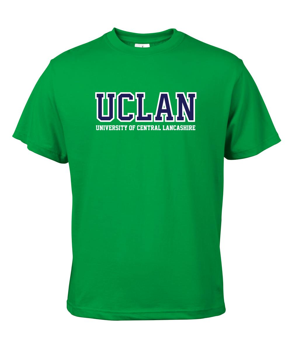 Brightly Green UCLan Logo Tshirt